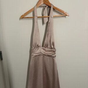 Zara satin halter dress